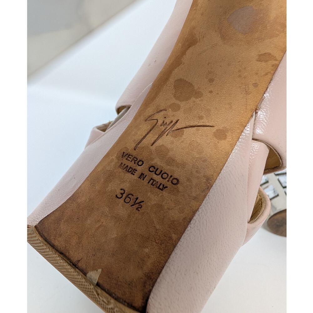 Giuseppe Zanotti Crystal Heel Platform Sandals Nude Pink EU 36.5 - Picture 14 of 16